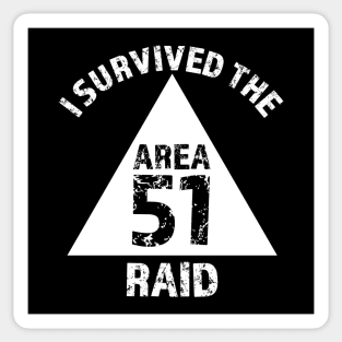 I Survived The Area 51 Raid (White) Sticker